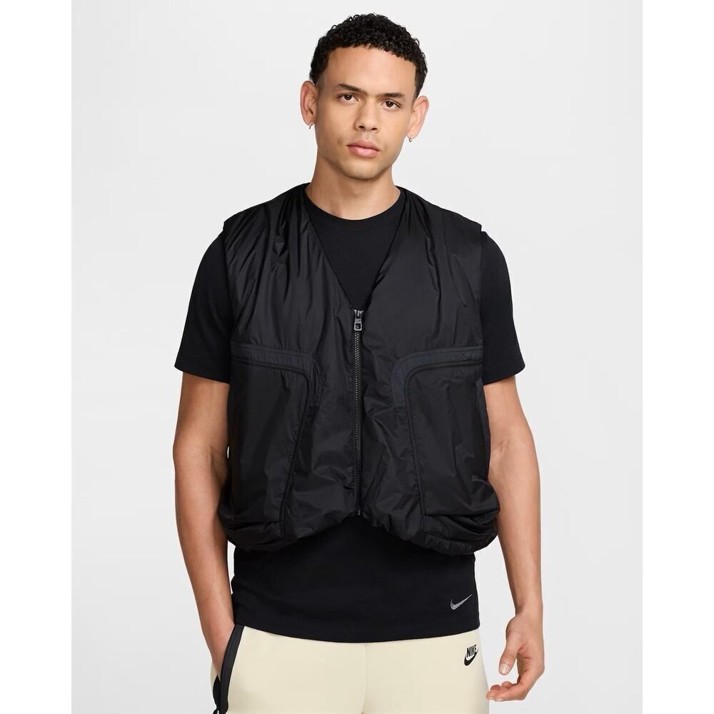 Nike Tech Woven Lightweight Vest Black Loose Men Size Small HM4262-010 $180